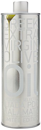 Iliada Greek Kalamata Extra Virgin Olive Oil Excusive Selection PDO Tin 500 ml (Pack of 2)