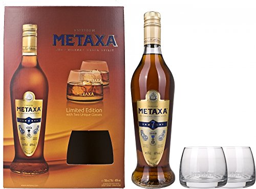 Metaxa 7 Stars Gift Set with 2 Branded Tumblers