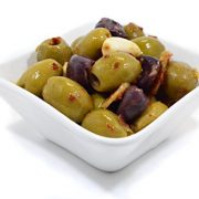 deli med - Marinated Greek Olives CHILI & GARLIC - 220g