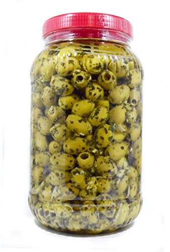 deli med - Marinated Greek Pitted Olives - LEMON, GARLIC & CORIANDER - 2.9 Kg