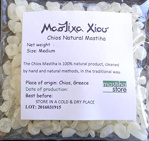 Chios Mastiha Tears Gum Greek 100% Natural Mastic Packs From Mastic Growers (20gr Medium Tears)